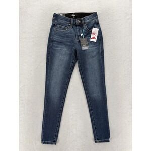 LuLaRoe With Love Skinny Fit Jeans Womens 24 Blue Mid Rise Stretch Denim Preppy